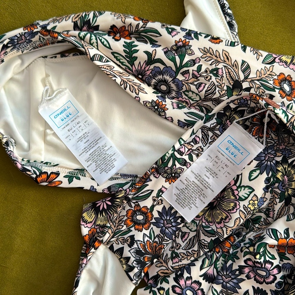 O’NEILL Oahu Floral Print Bikini Set Size L 56 - Picture 3 of 10